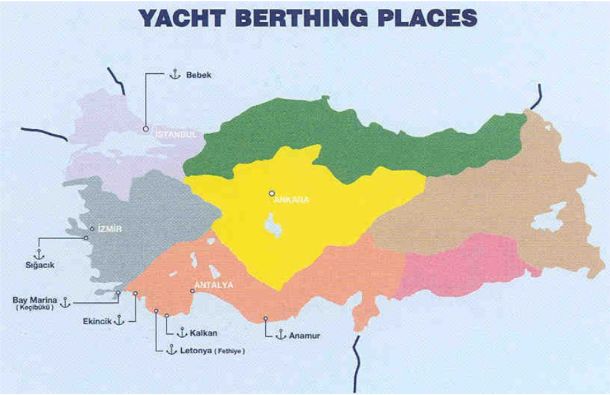 Yacht Harbors and Berthing Places in Turkey-Adiyamanli.org